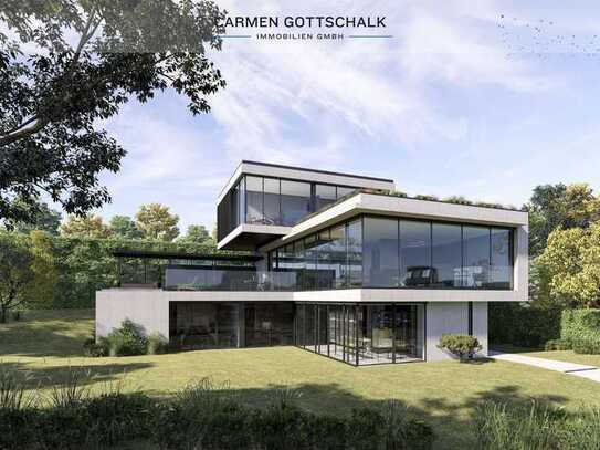 Seeblick! Grundstück für genehmigte Luxusvilla mit Tiefgarage und Infinity-Pool