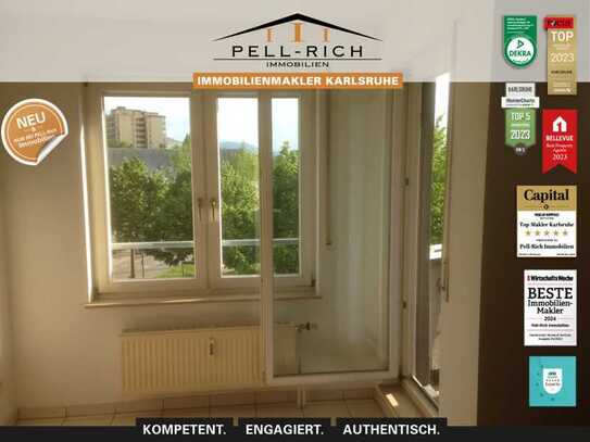 KLEIN & FEIN: 1-Zimmer-Wohnung mit Loggia in Ettlingen zur Miete