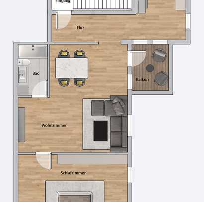 Traumhafte lichtdurchflutete DG-Wohnung mit Balkon und Stellplatz