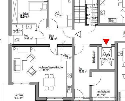 Stilvolle 3-Zimmer-Erdgeschosswohnung mit gehobener Innenausstattung mit EBK in Elbtal