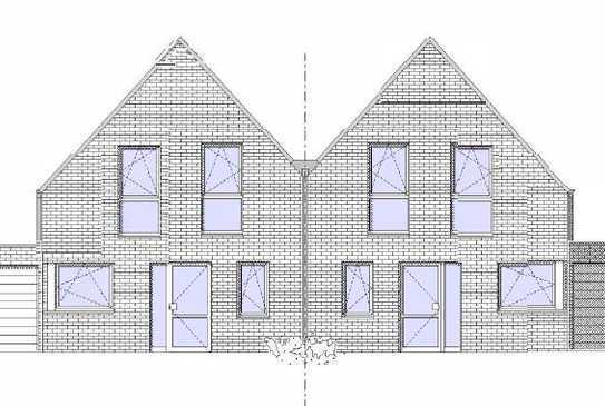 Neu-Rohbau-DHH mit Dach, Fenstern und Grundstück jetzt in Horstmar-Leer/Steinfurt zu verkaufen