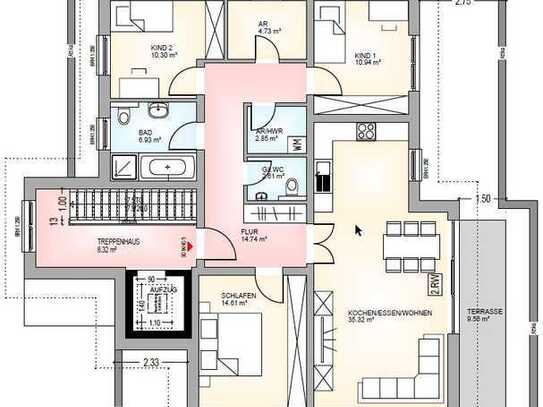 Attraktive 4-Zimmer-Penthouse-Wohnung mit Terasse in Neuwied, Heimbach-Weiß