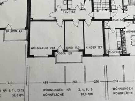 Zur Kapitalanlage von Privat: Sonnige 4-Zimmer-Wohnung mit S/W-Loggia in Mainz-Hartenberg