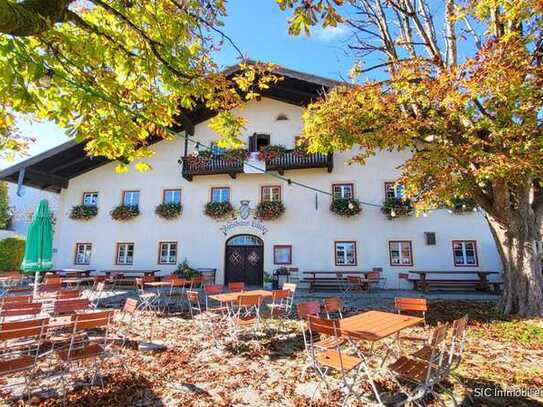 Traditionswirtshaus! 
Top saniert, gut besucht, 2 Gaststub'n, 1 Saal zw. Chiemsee u. Waginger See