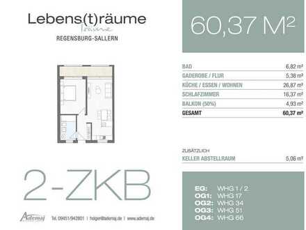 Moderne 2-Zimmer-Wohnung über den Dächern von Regensburg