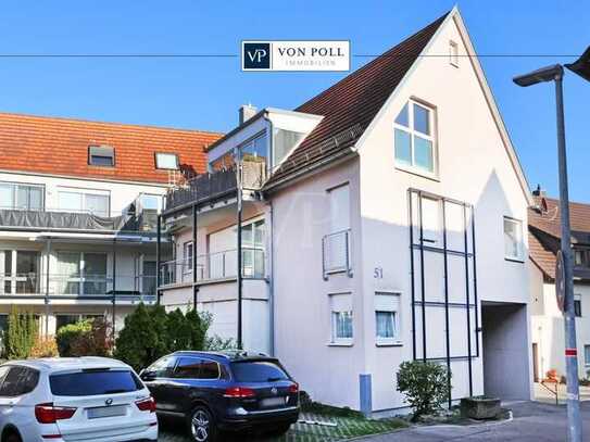 Lichtdurchflutete Dachgeschosswohnung mit Balkon und Tiefgaragenstellplatz