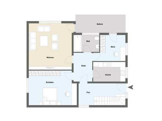 3,5 Raum Wohnung mit Balkon und Einbauküche in ruhiger Lage von Kastellaun