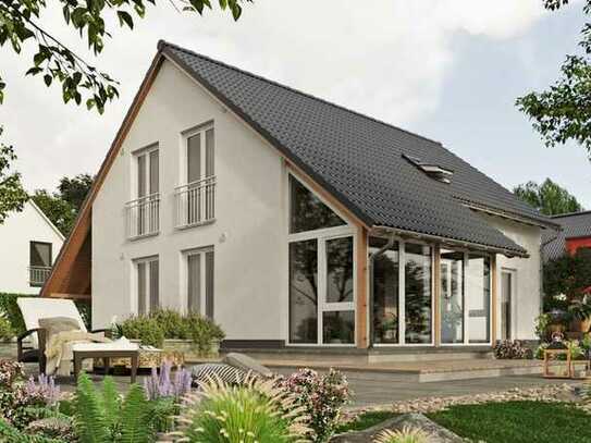 INKLUSIVE Grundstück, Wintergarten & Carport: Energiesparend & gemütlich. Massivhaus in Niestetal