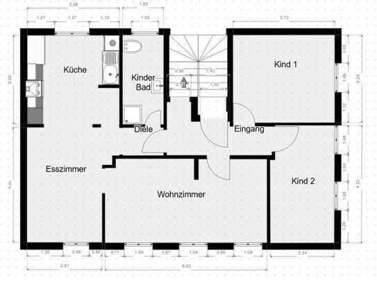 Gepflegte 5-Zimmer Altbauwohnung mit Einbauküche, originalen Parkett und 2 Bädern