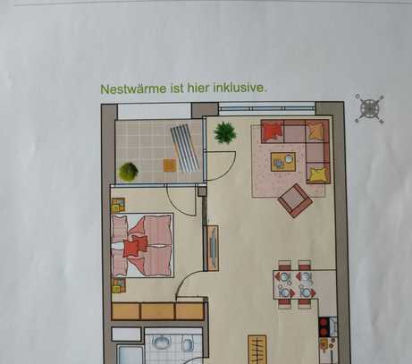 Exklusive neuwertige 2-Zi Whg+TG-Stellplatz, EBK+Loggia. 58,06 qm + 5,64qm Abstell frei ab 15.4.24