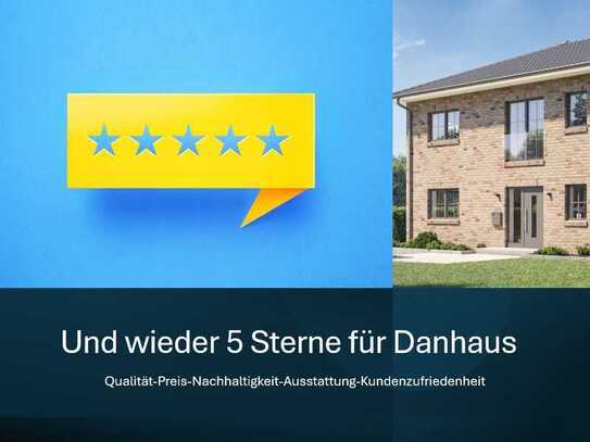 Danhaus, der einzige Fertighausanbieter, der die gemauerte Klinkerwand ohne Aufpreis im Standard hat