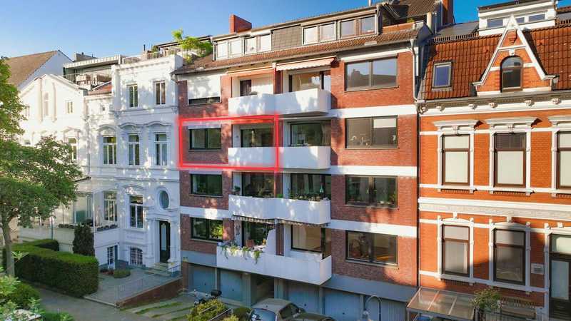 ! Helle, großzügige 3-Zimmer-Wohnung in Bremen Schwachhausen Parkstr. zu verkaufen !