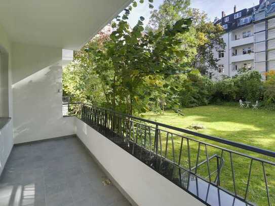 Erdgeschosswohnung mit großem, ruhigen Balkon in Düsseldorf-Golzheim – Erstbezug nach Kernsanierung