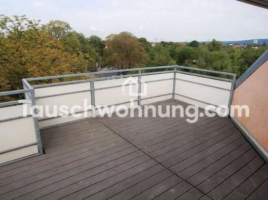 Tauschwohnung: Biete 2-RWG mit Dachterrasse suche günstige 2-RWHG