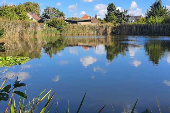 Haus am See mit 45 m Ufer; zur U-Bahn Berlin-Zentrum nur 400 m Fußweg; 30 min Fahrt zum Alexanderpl.