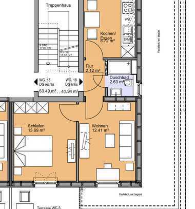 Nachhaltig Wohnen: Energieeffiziente Neubauwohnung mit Garage in ruhiger Lage