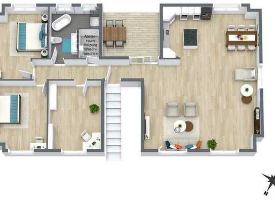 Exklusive DG-Wohnung 4ZKDB + Terrasse