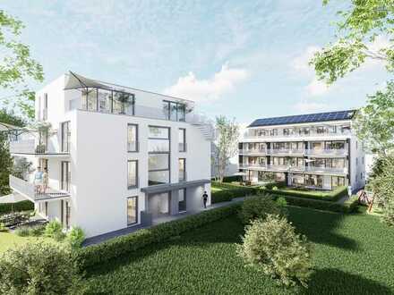 Nur noch eine 4 Zi. Wohnung 107m² Wfl + 100m² Garten in KFW 40 Bauweise mit Förderung