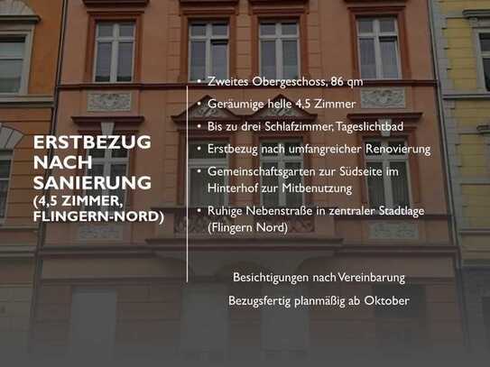 Erstbezug nach Sanierung: Stilvolle 4,5-Zimmer-Wohnung mit gehobener Innenausstattung in Düsseldorf