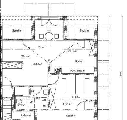 Exklusive 2-Raum-Dachgeschosswohnung mit Balkon in Eiselfing