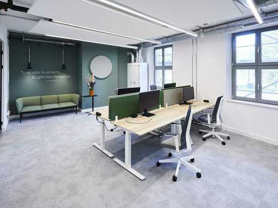 Professionell und ergonomisch ausgestattete Arbeitsplätze zur flexiblen Nutzung in Coworking Space