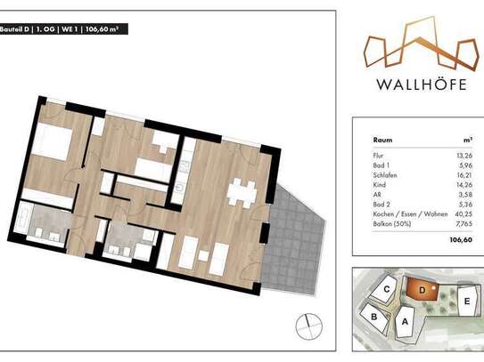 Exklusive 3-Zimmer-Wohnung mit Balkon und gehobener Ausstattung in zentraler Lage