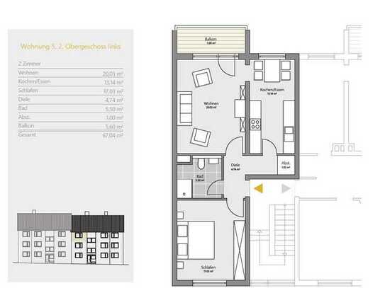 Ihr neues Zuhause in Wöllstein: 2 ZKB Wohnung