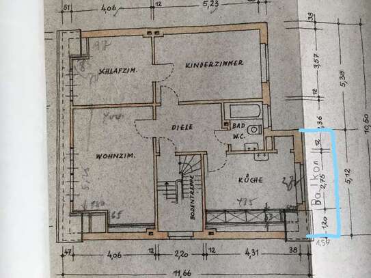 Attraktive und gepflegte 3-Zimmer-Dachgeschosswohnung mit Balkon in Oberhausen