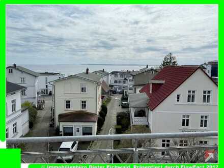 Altbauwohnung mit tollem Panorama Ostseeblick, 2 Balkone, Fahrstuhl in Sassnitzer Altstadtlage