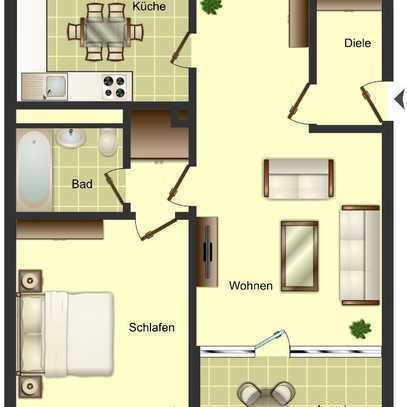 Helle und Moderne 2-Zimmer-Wohnung in Zentraler Lage