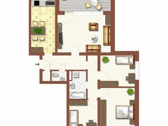 Modernisierte 4-Zimmer-Wohnung im Erdgeschoss