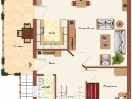 Helle 4,5-Zimmer-Maisonette-Wohnung mit gehobener Innenausstattung mit EBK in Neu-Ulm