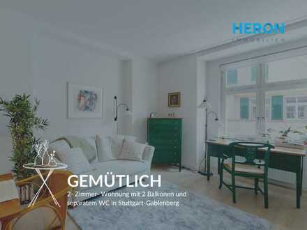GEMÜTLICH 2-Zimmer-Wohnung mit Balkon in Gablenberg