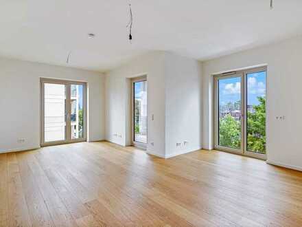 Hochwertige 3-Zimmer Neubau Wohnung inkl. Einbauküche mit Balkon und Blick auf den Volkspark