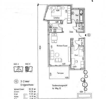 Helle 3-Zimmer-Wohnung mit EBK in Münchingen