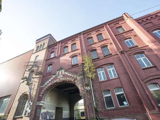 exklusives 2 Zimmer Loft mit großer Terrasse und Talblick in sanierter Bremme Brauerei