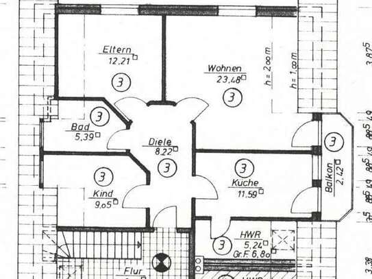 3-Zimmer-Dachgeschosswohnung mit Balkon in Wildeshausen