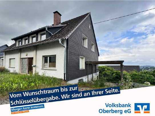 Sanierungsbedürftiges Wohnhaus in beliebter Aussichtslage von Reichshof-Eckenhagen