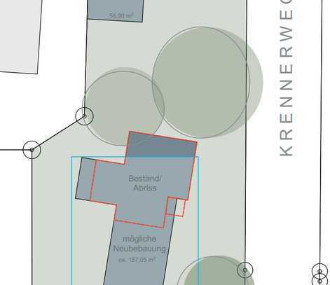 Einfamilienhaus oder Mehrfamiliehaus ! Bau-Grundstück in München-Solln ! Nicht träumen, machen !