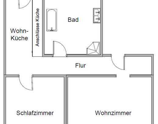 Erschwingliche und modernisierte Wohnung mit zweieinhalb Zimmern und Balkon in Herne