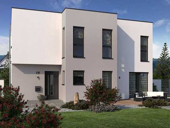 Luxuriöse Doppelhaushälfte in Kleinwallstadt inkl. Grundstück, SCHLÜSSELFERTIG, Bodenplatte und KFW
