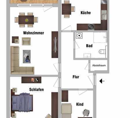 Ansprechende 3,5-Zimmer-Wohnung mit Balkon in Simmern/Hunsrück