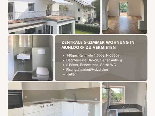 Großzügige 5-Zimmerwohnung mit Alpenblick und Dachterrasse in Mühldorf