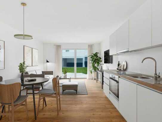 Schöne 2-Zimmer-Wohnung mit Einbauküche und Balkon (Erstbezug!)