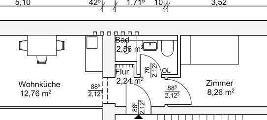 hochwertig sanierte möblierte 1,5-Zimmer-Wohnung mit gehobener Innenausstattung in Berlin Mitte