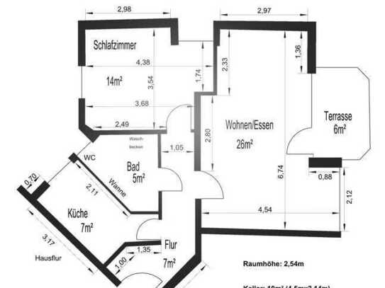 Schöne 2-Zimmer-Wohnung mit Terrasse, Tageslichtbad und Küche in Markkleeberg