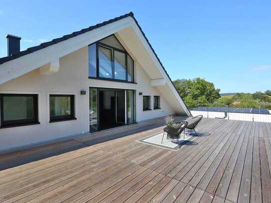 Feldafing - TOP ERSTBEZUG 4 Zimmer-DG-Wohnung "Magnificient View" - Kamin, Sauna, große Dachterrasse