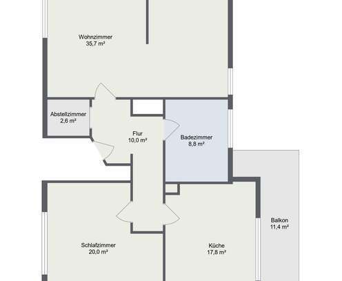 3-Zimmer-Hochparterre-Wohnung mit Balkon in Bühl-Eisental