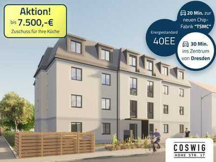 Neubaueigentumswohnung in Coswig - 2 Zimmer im Obergeschoss - WE 03.1 - Förderung durch KfW Bank