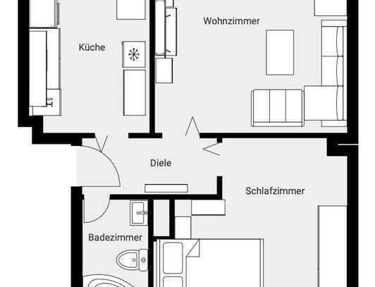 Attraktive und renovierte 2-Zimmer-Wohnung in Oberhausen